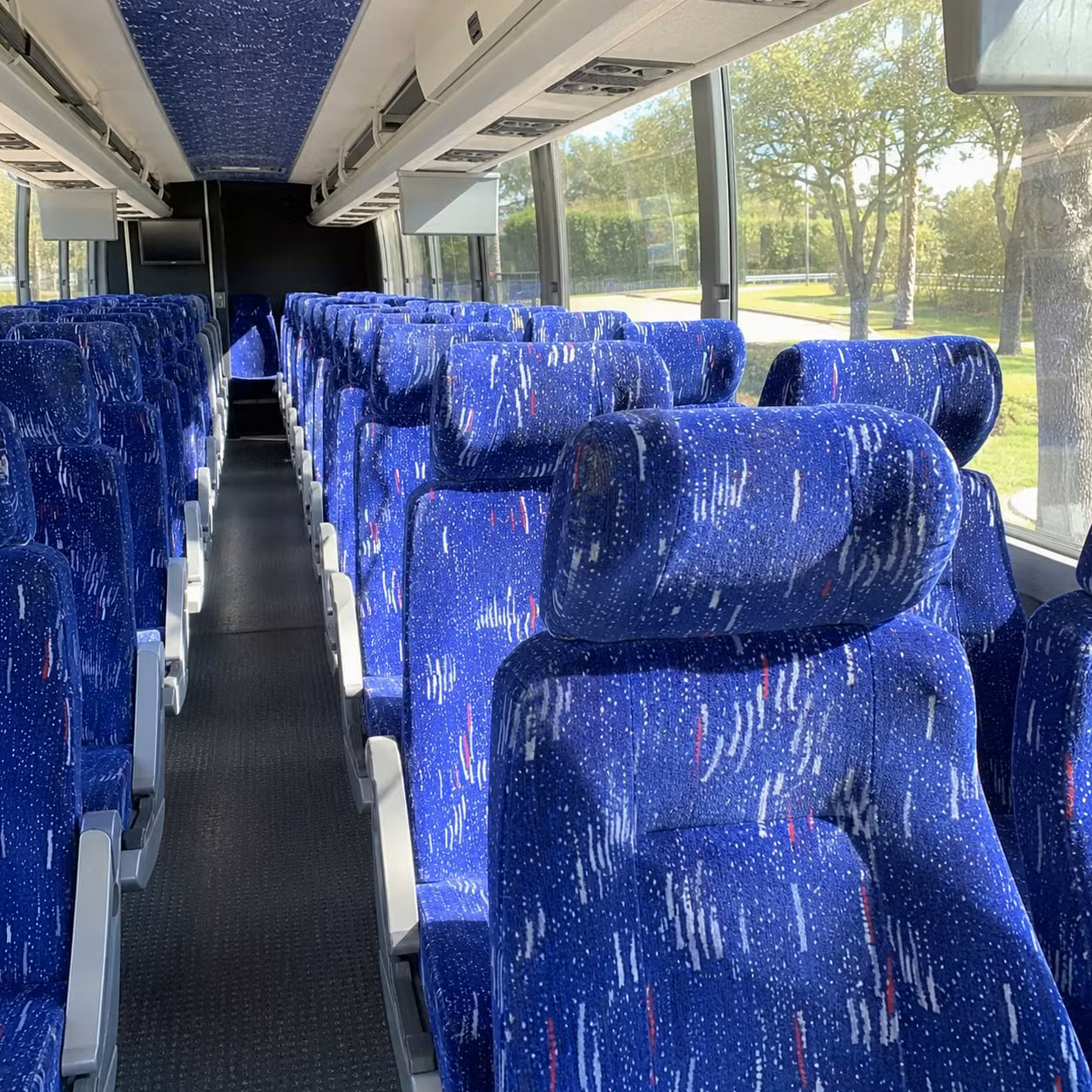 56 passenger charter bus interior